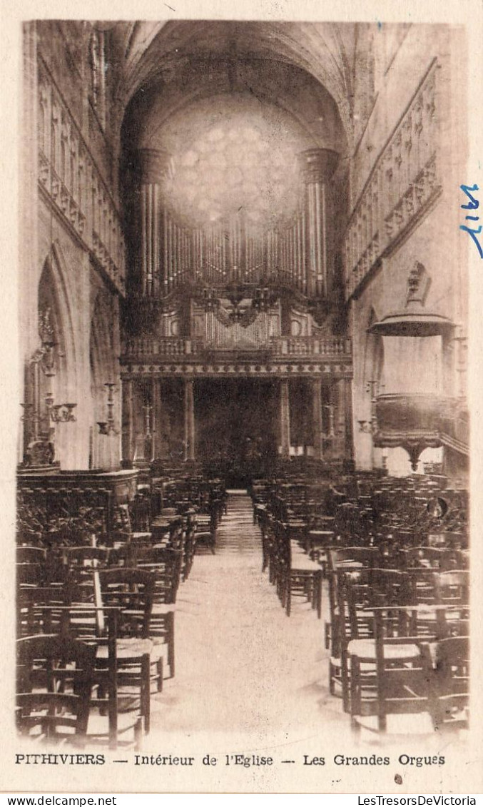 FRANCE - Pithiviers - Intérieur De L'église - Les Grandes Orgues - Carte Postale Ancienne - Pithiviers