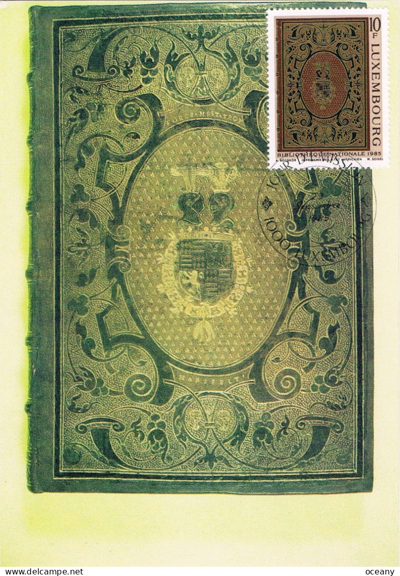 Luxembourg - Trésors Du Passé : Reliure Cuir Et Or (18e Siècle) CM 1087 (année 1985) - Maximum Cards