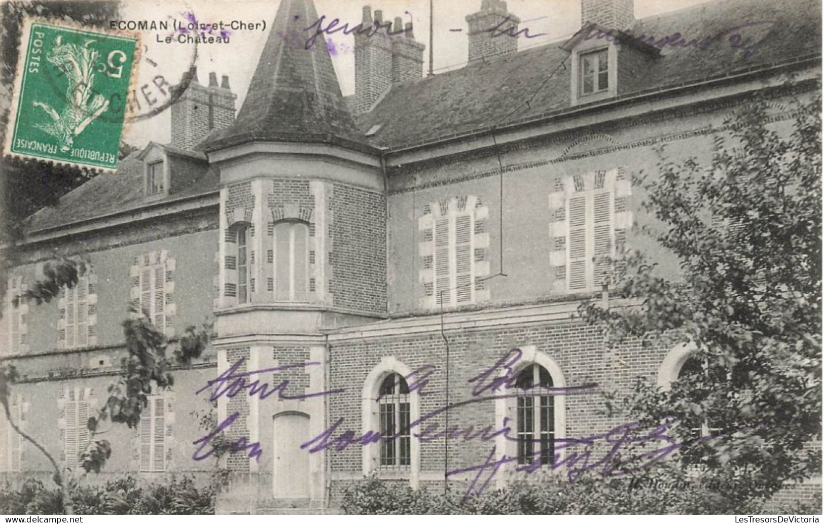 FRANCE - Ecoman (Loir Et Cher) - Vue Panoramique Du Château - Carte Postale Ancienne - Autres & Non Classés