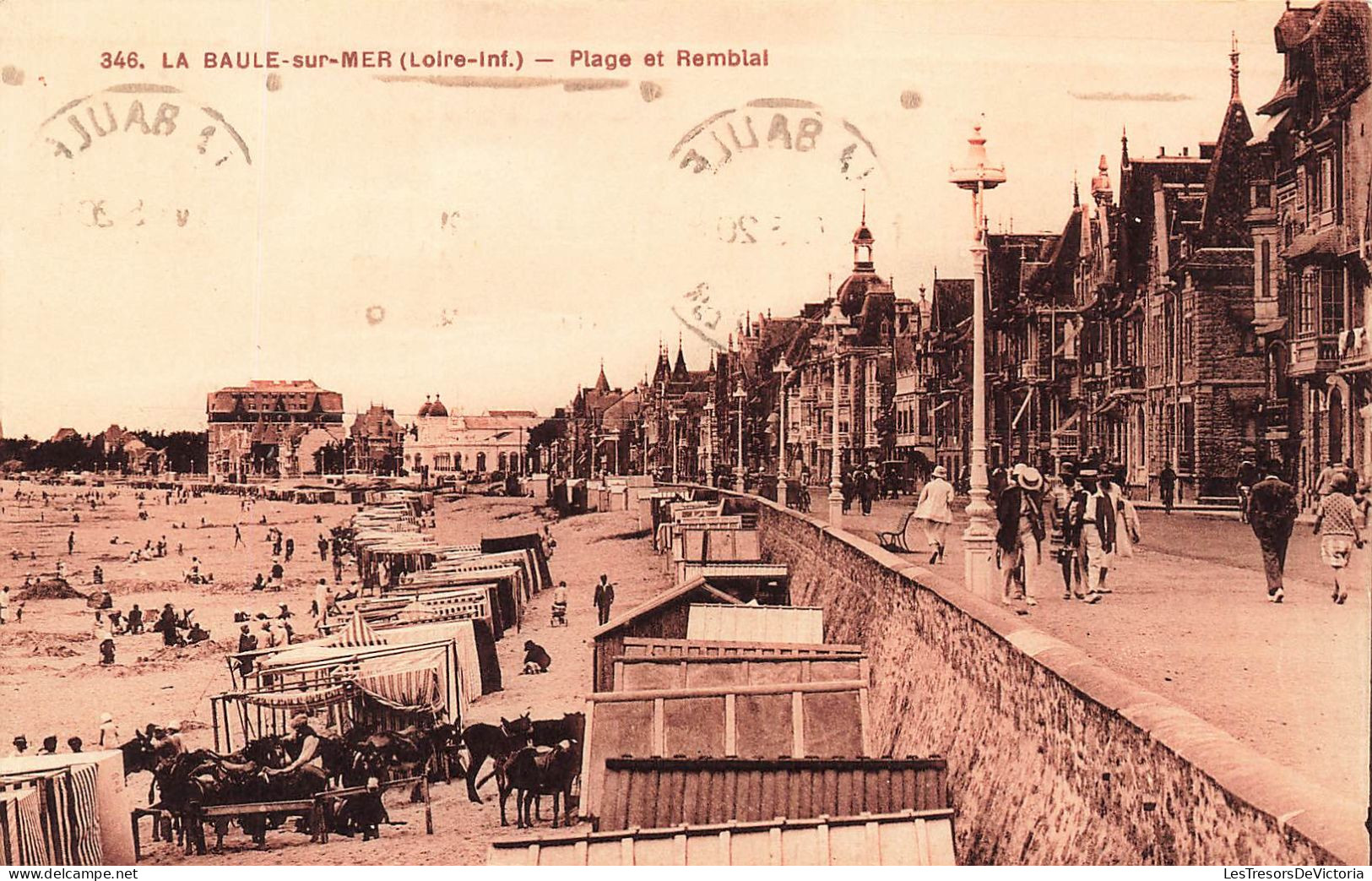 FRANCE - La Baule Sur Mer (Loire Inf) - Vue Générale De La Plage Et Remblai - Animé - Carte Postale Ancienne - Saint Nazaire