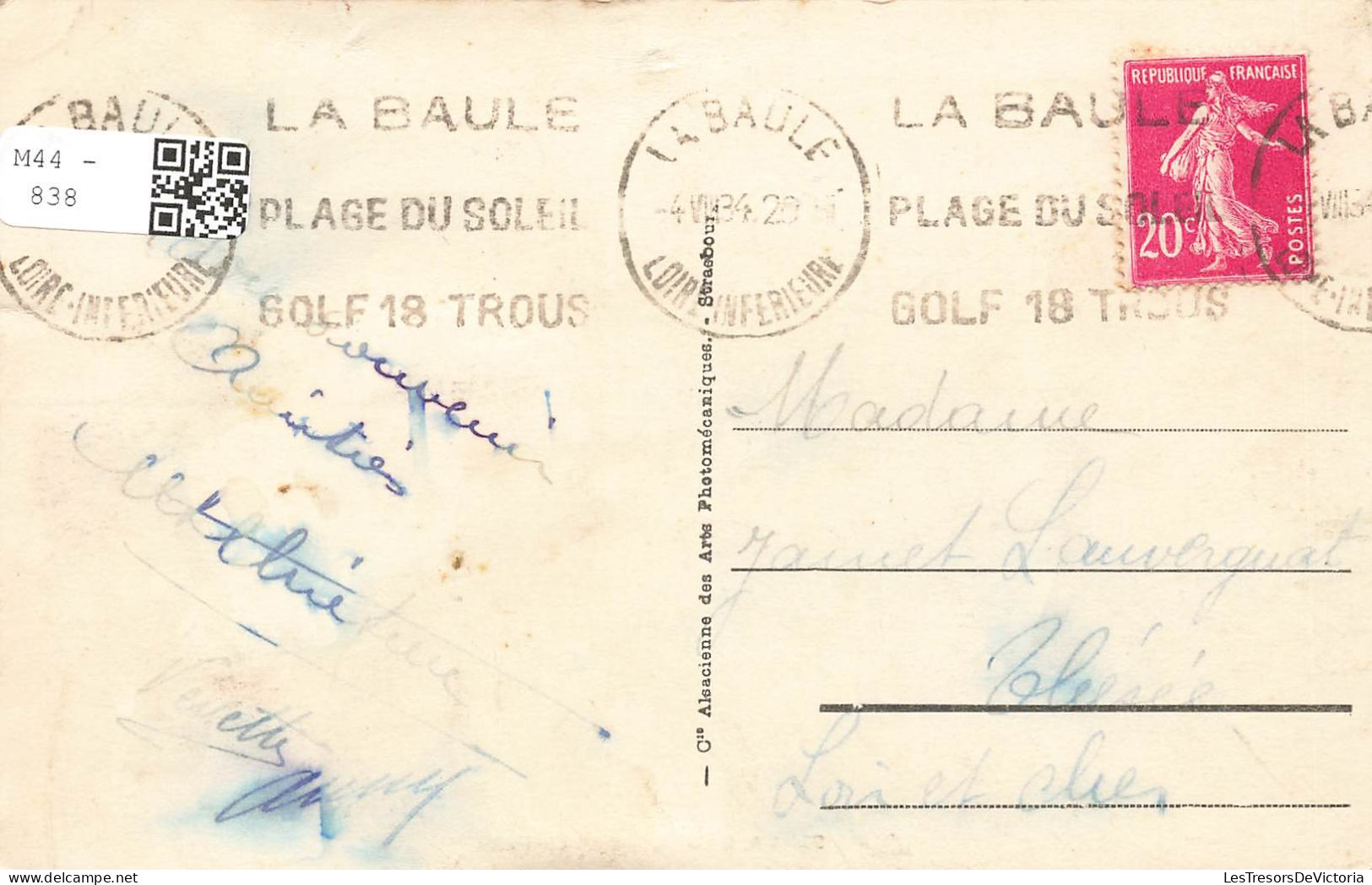 FRANCE - La Baule - Vue Générale De L'avenue Pavie - Des Maisons Au Alentour - Carte Postale Ancienne - Saint Nazaire