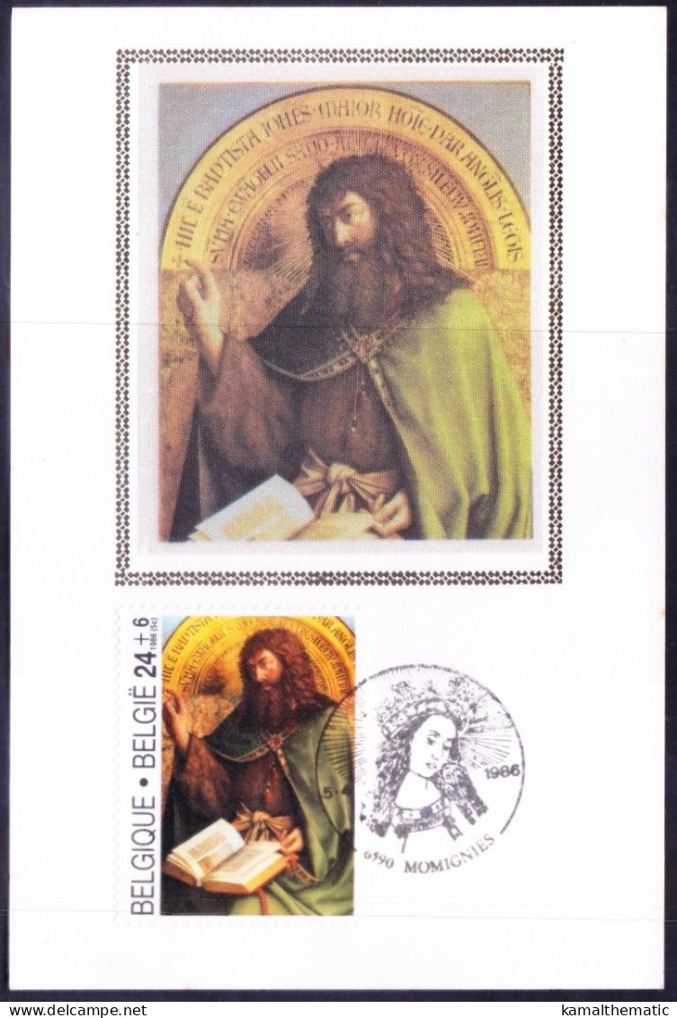 Belgium 1968 Maxi Card, John The Baptist, Culture, Painters, Paintings, Religion - 1961-1970