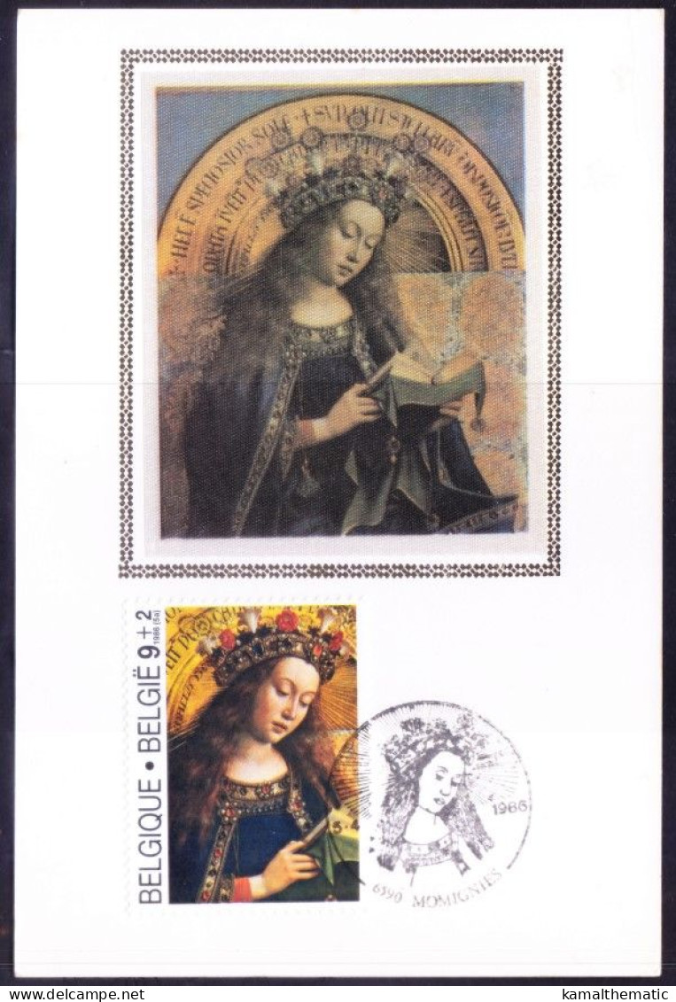 Belgium 1968 Maxi Card, The Virgin Mary, Culture, Painters, Paintings, Religion - 1961-1970