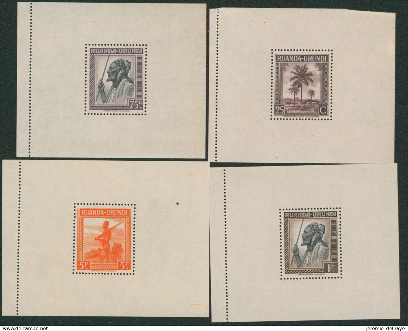 Blocs Messages çàd BL3/10** (Congo) + BL 1/4** (Ruanda). Jeu Complet, Bon état Neuf Sans Charnières (MNH) - Unused Stamps