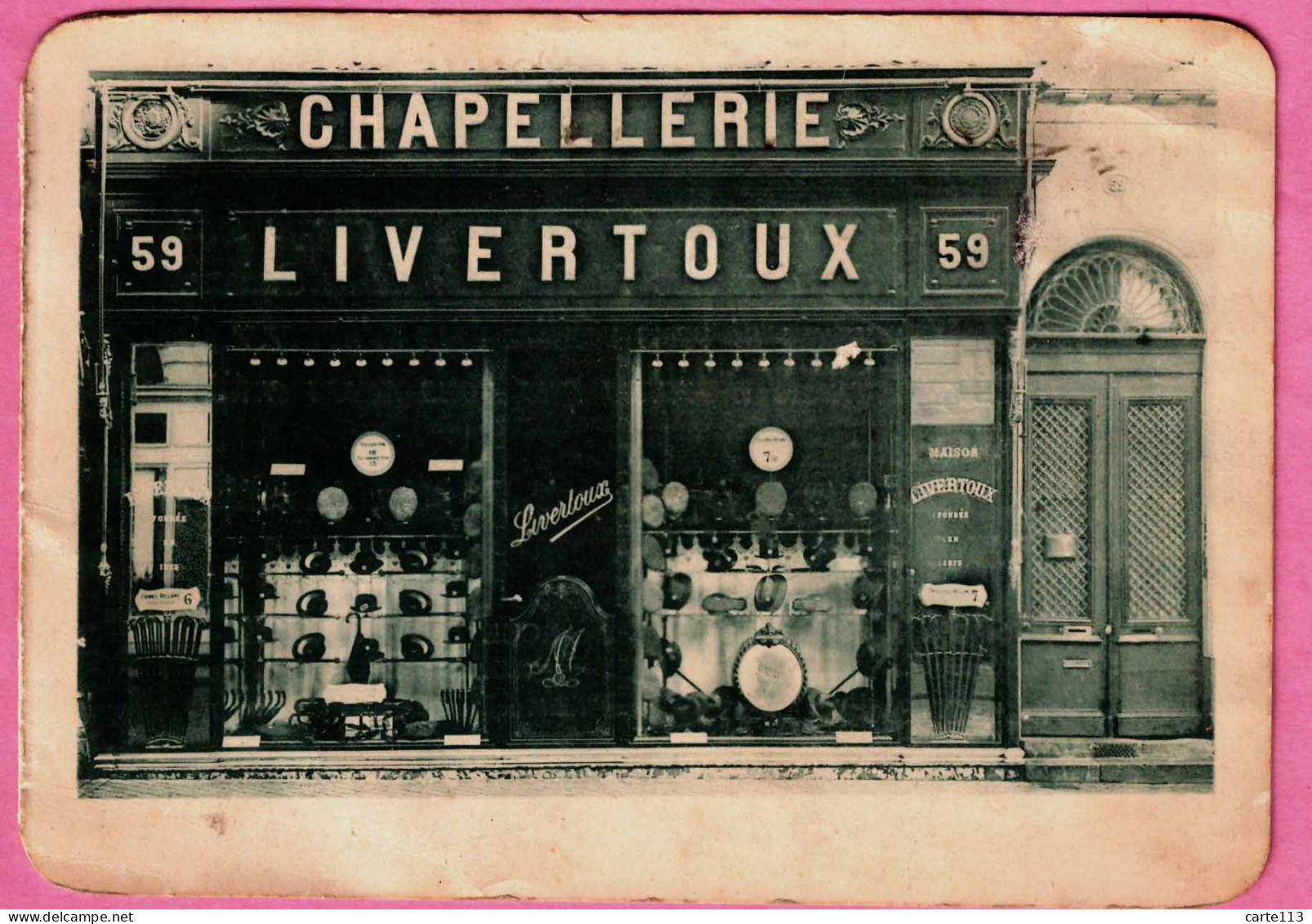 33 - F34999PAP - BORDEAUX - Chapellerie LIVERTOUX 59 Cours De L'intendance - Bon état - GIRONDE - Publicités