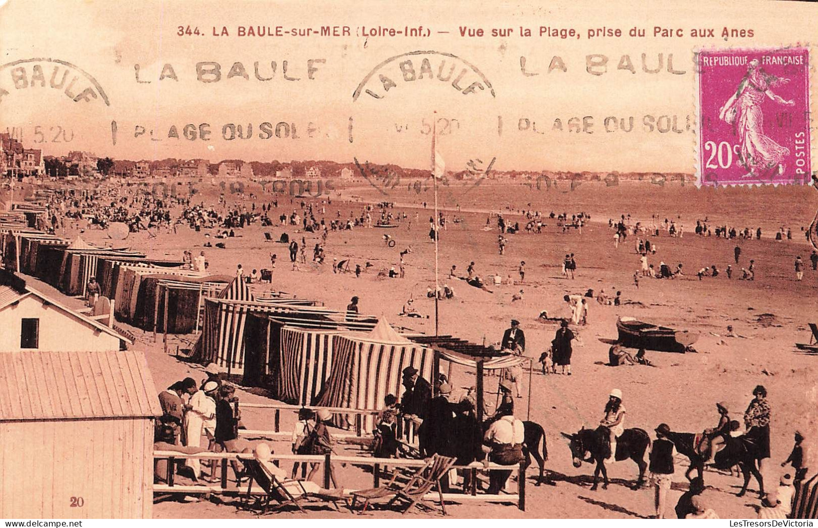 FRANCE - La Baule Sur Mer ( Loire Inf) - Vue Sur La Plage Prise Du Parc Aux Anes - Animé - Carte Postale Ancienne - Saint Nazaire