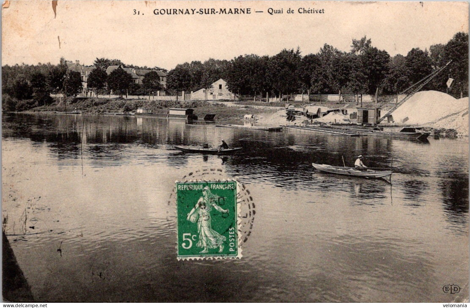 19632 Cpa 93 Gournay Sur Marne - Quai De Chétivet - Gournay Sur Marne