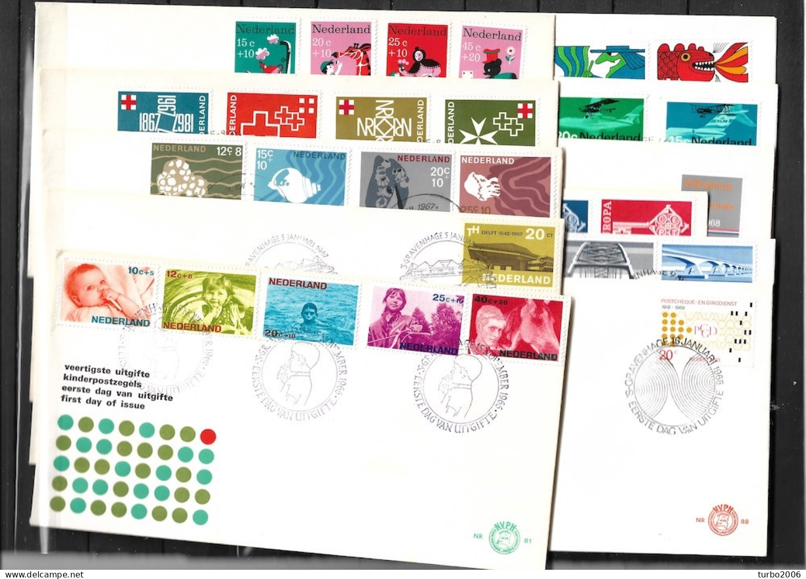 1966-1968 11 Verschillende Blanco Eerstedagenveloppen Tussen E 81 - 93 Slechts 10 % CW !! - FDC