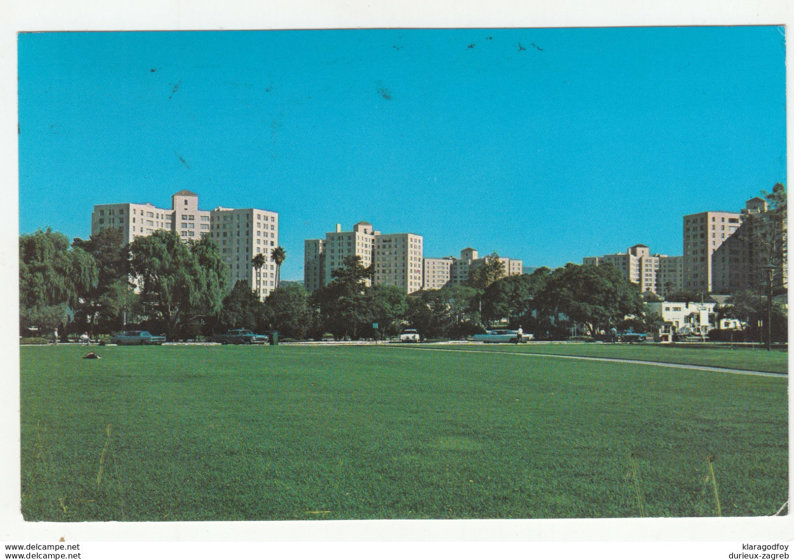 Los Angeles Park La Brea Towers Old Postcard Posted 1973 To Zagreb B191215 - Los Angeles