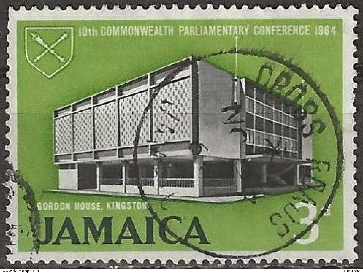 JAMAICA 1964 Tenth Commonwealth Parliamentary Conference, Kingston - 3d Gordon House, Kingston FU - Jamaica (1962-...)