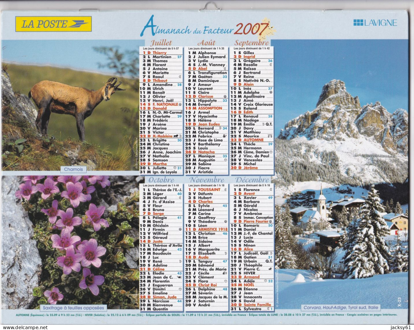 Almanach Du Facteur  2007 - Mont Cervin, Valais, Suisse - Corvara, Haut Adige, Tyrol Sud, Italie - Grossformat : 2001-...