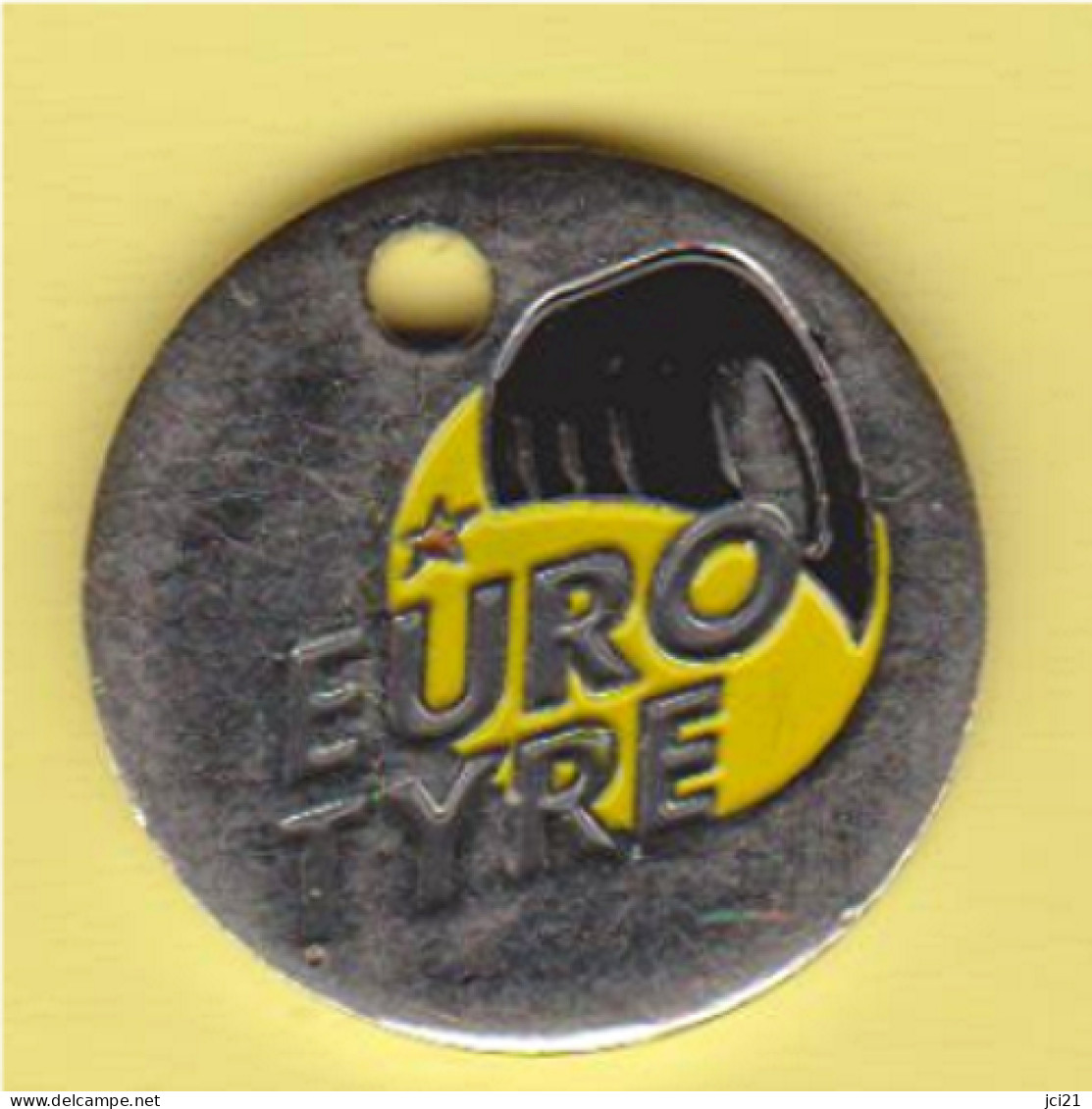 Jeton De Caddie " EUROTYRE "  (Pneu)  [G]_j592 - Trolley Token/Shopping Trolley Chip