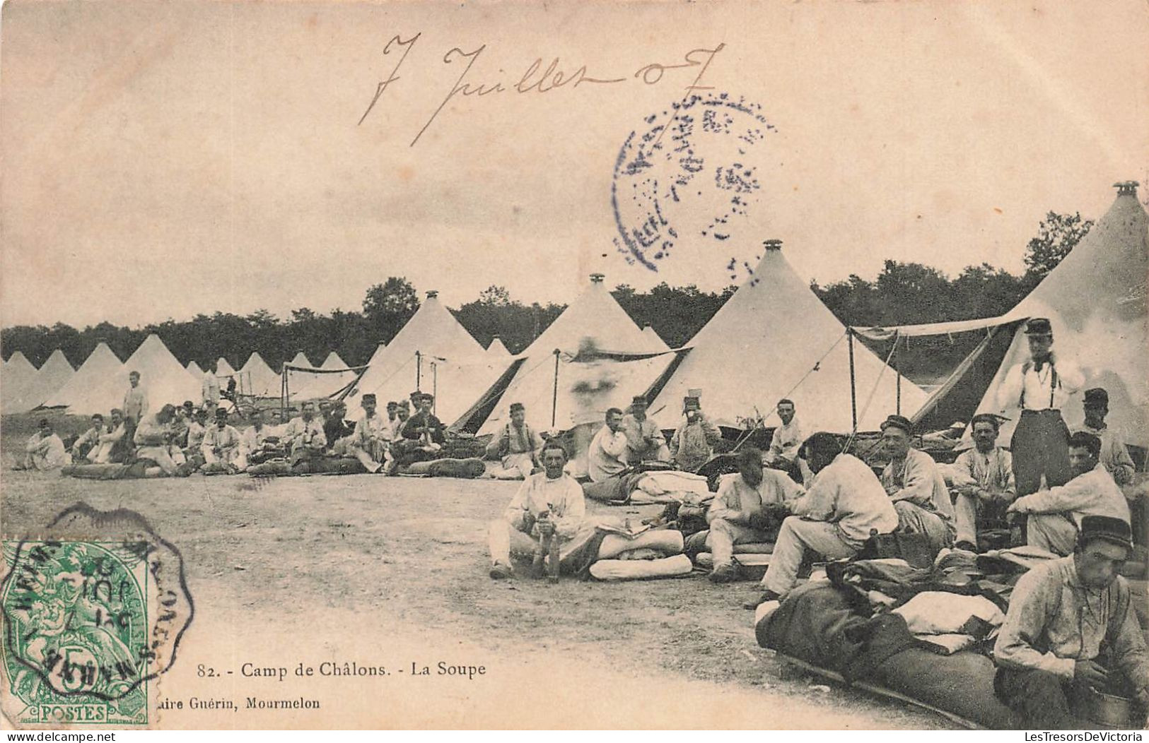 FRANCE - Camp De Châlons - La Soupe - Animé - Carte Postale Ancienne - Camp De Châlons - Mourmelon