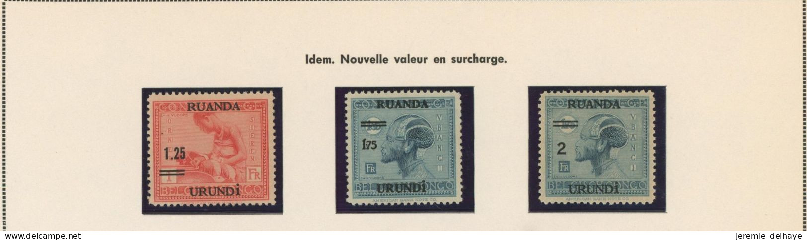 Ruanda-Urundi - Vloors : Jeu Complet** (MNH) N°50/61 + 62/76 + 79/80 + 90/91 Surchargé "Ruanda Urundi" - Nuevos