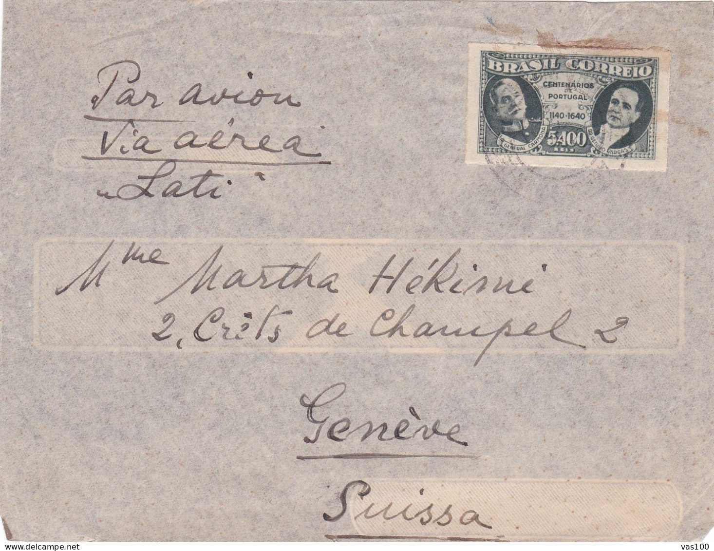 STAMPS ON COVERS ,POSTAL AEREO COVERS,1941,BRAZIL - Storia Postale