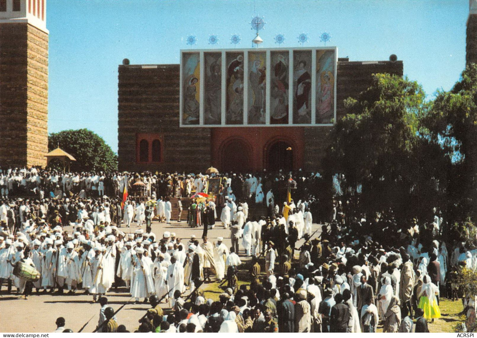 ETHIOPIE-Ethiopia ASMARA S Mary's Festivity    Carte Vierge  (scan Recto-verso) Ref 1002 - Ethiopie