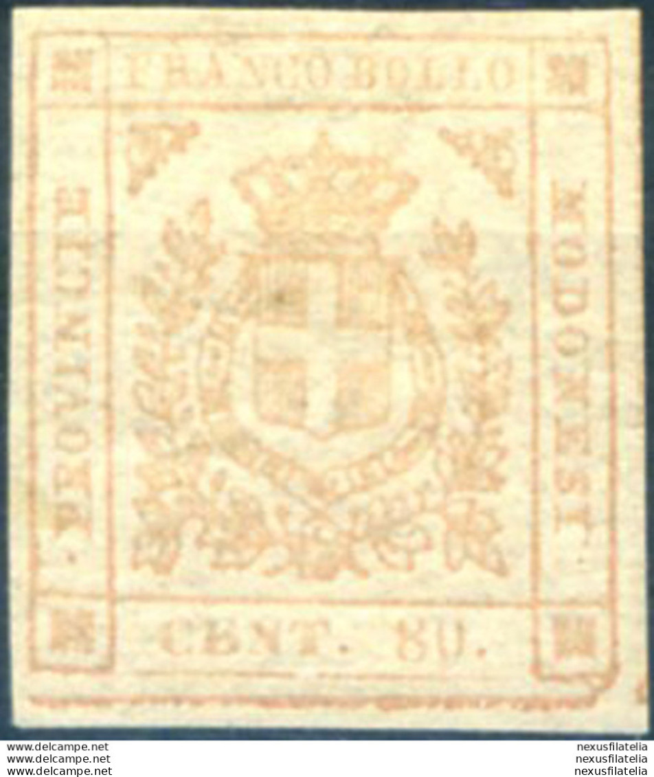 Modena. Governo Provvisorio. Stemma Di Savoia 80 C. 1859. Linguellato. - Non Classificati