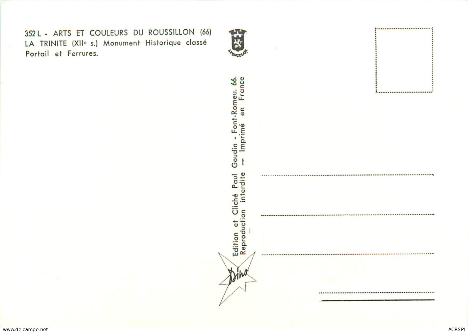 ROUSSILLON, La Trinité  (scan Recto-verso) Ref 1046 - Roussillon