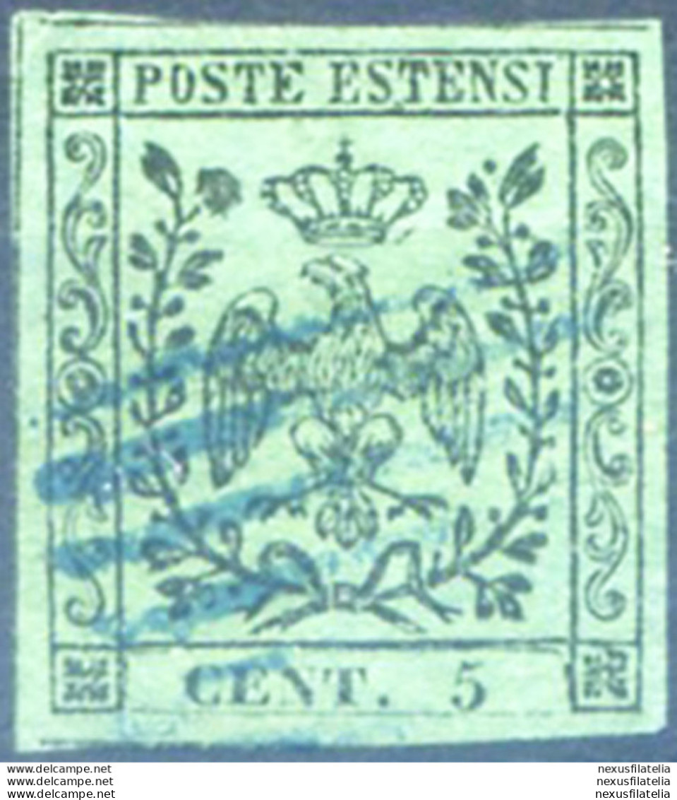 Modena. Aquila Estense Coronata 5 C. 1852. Usato. - Non Classificati