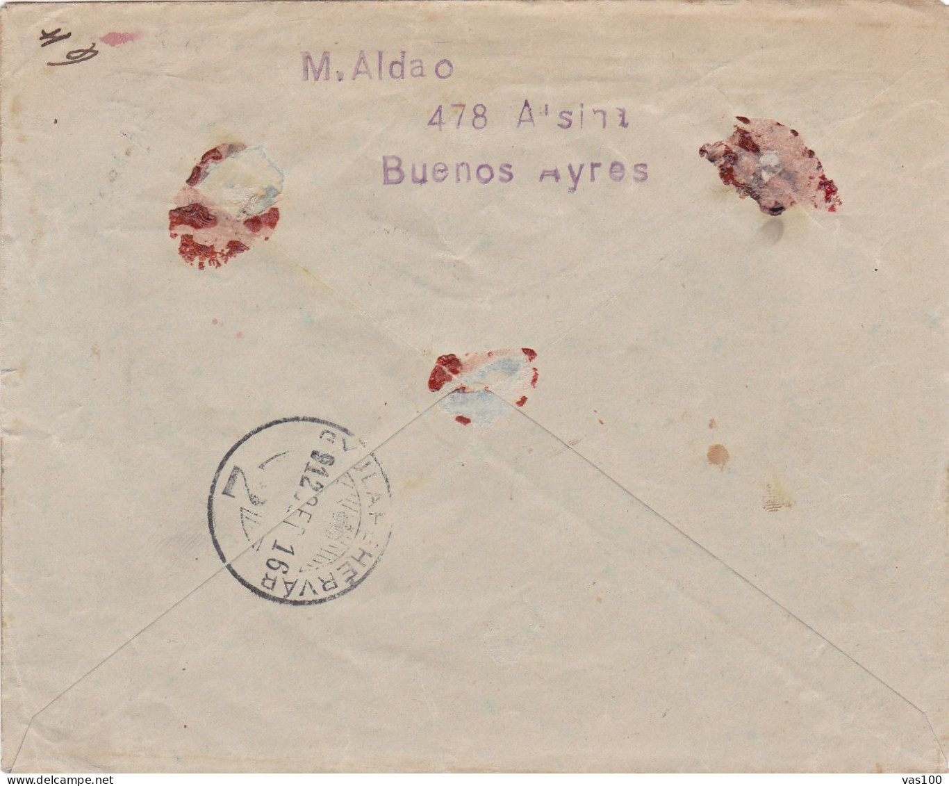 REGISTERED COVERS ,1912,ARGENTINA - Brieven En Documenten