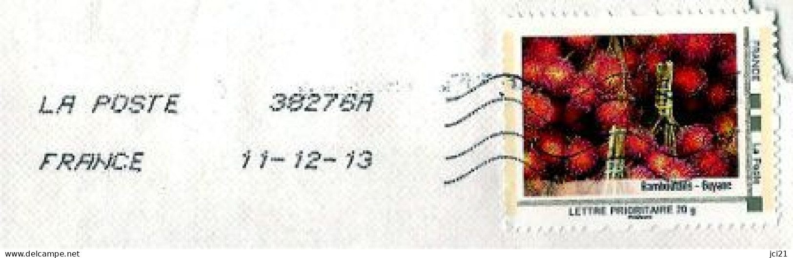 MONTIMBREAMOI " RAMBOUTANS GUYANE " OBLITÉRÉ SUR ENVELOPPE ENTIÈRE (1134)_Ti109 - Autres & Non Classés