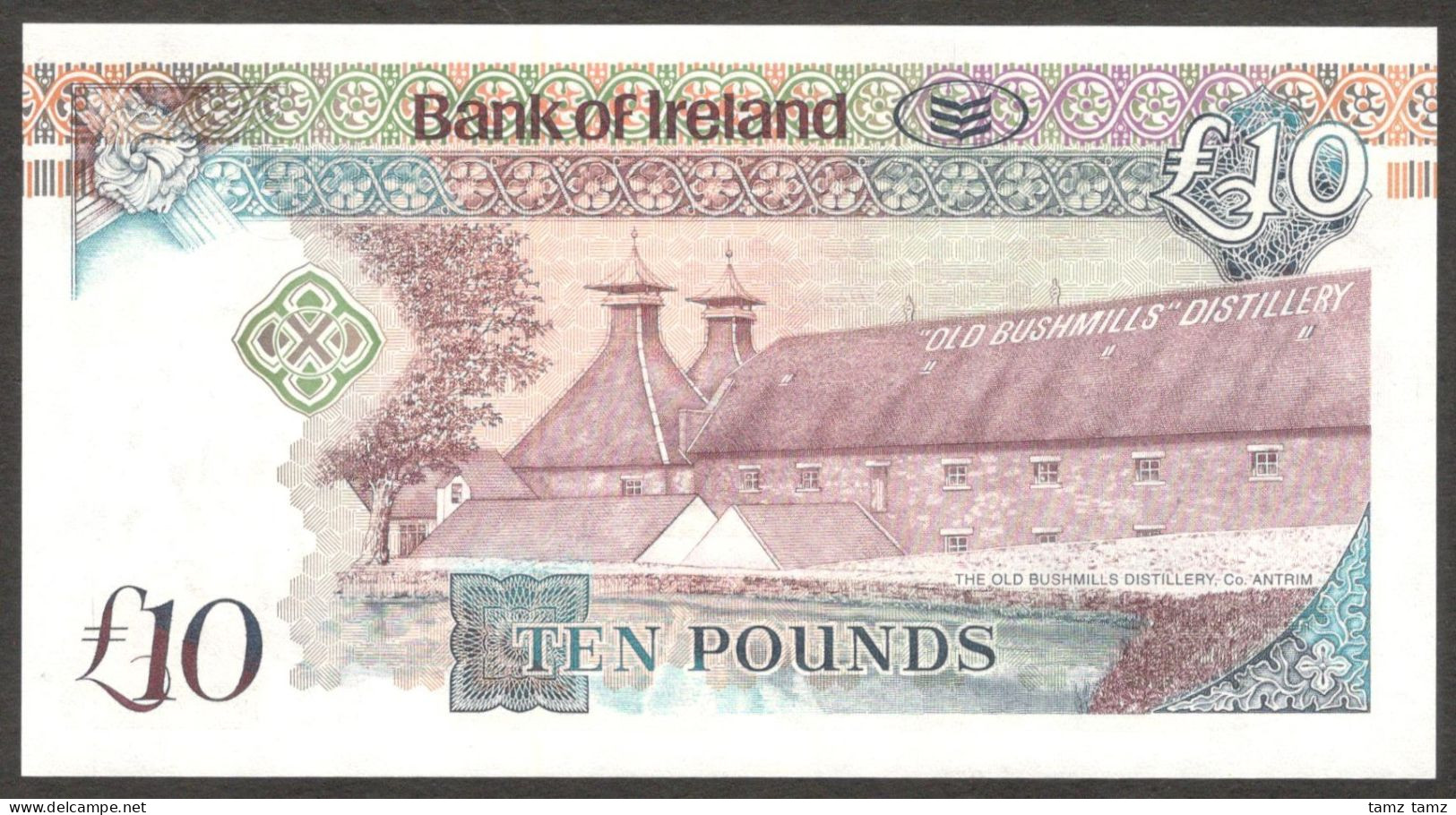 Ireland 10 Pounds Sterling P-84 Old Bushmills Distillery 2008 UNC Colorful - Ireland