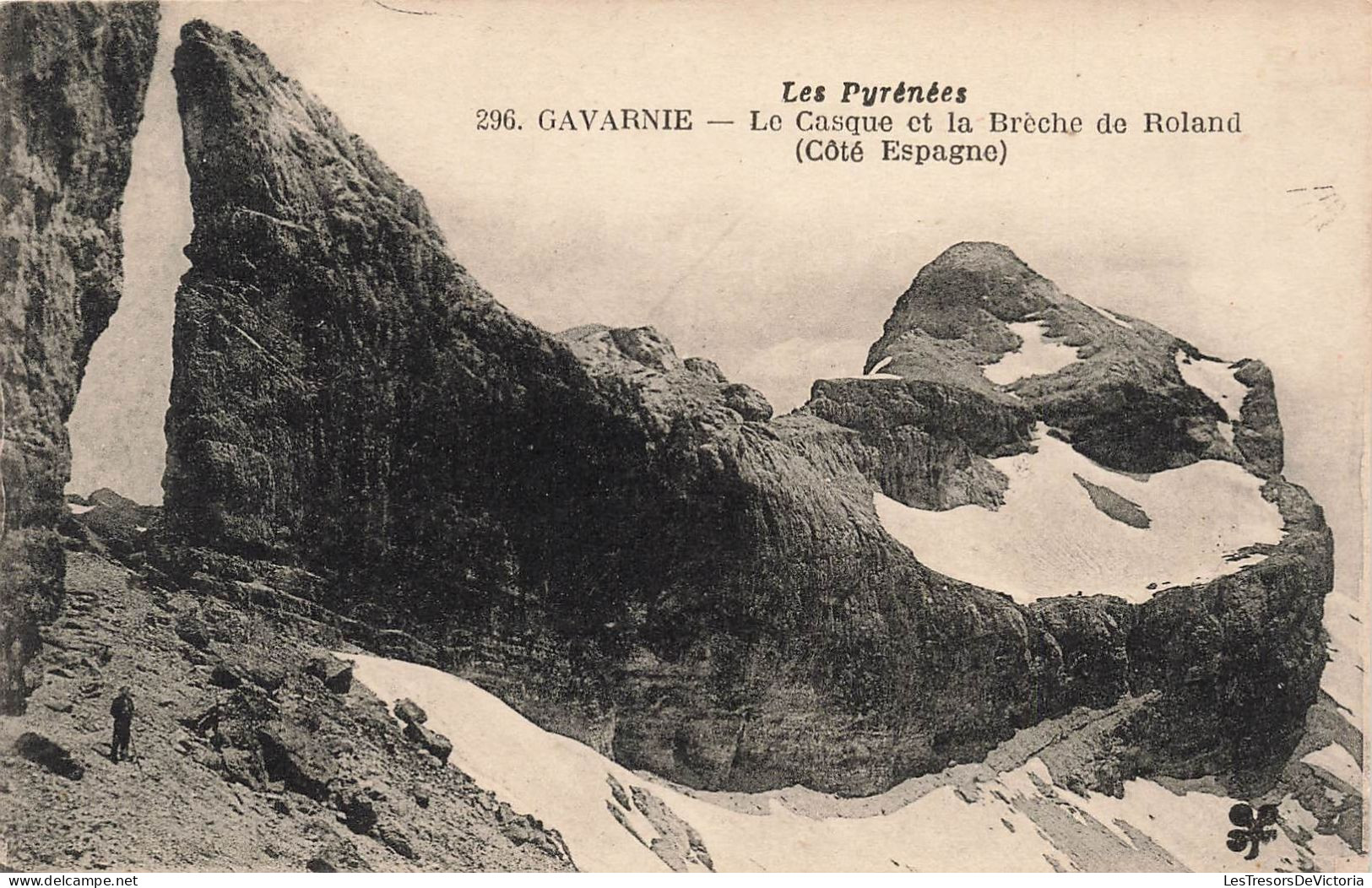 FRANCE - Les Pyrénées - Gavarnie - Le Casque Et La Brèche De Roland (Côté Espagne) - Carte Postale Ancienne - Argeles Gazost