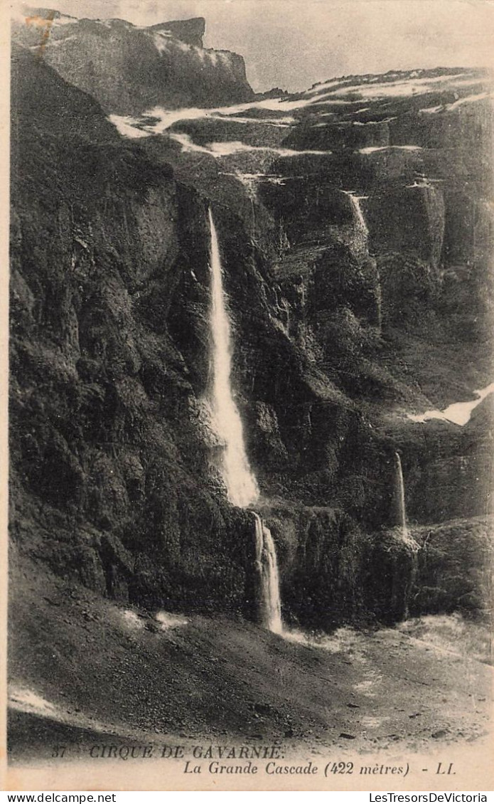 FRANCE - Cirque De Gavarnie - La Grande Cascade (422 Mètres) - L L - Vue Générale - Carte Postale Ancienne - Argeles Gazost