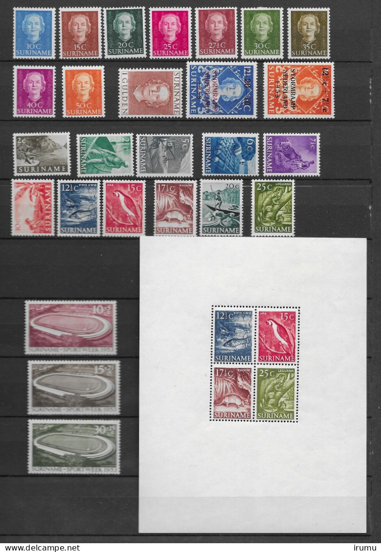 Suriname 1951-1955 Kompleet ** En * Kw 170 EUR (SN 2611) - Surinam ... - 1975
