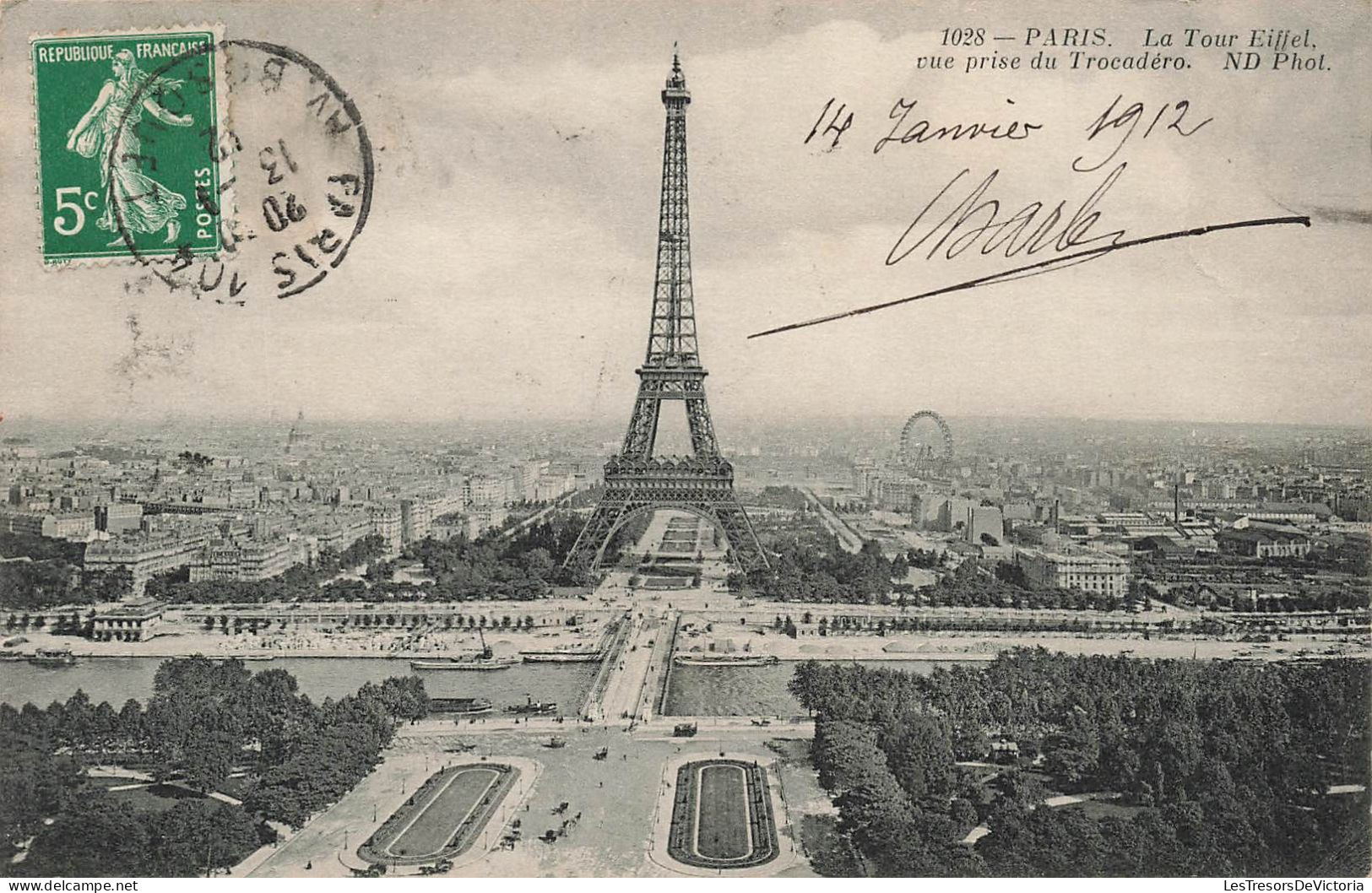 FRANCE - Paris - La Tour Eiffel Vue Prise Du Trocadéro - Carte Postale Ancienne - Tour Eiffel