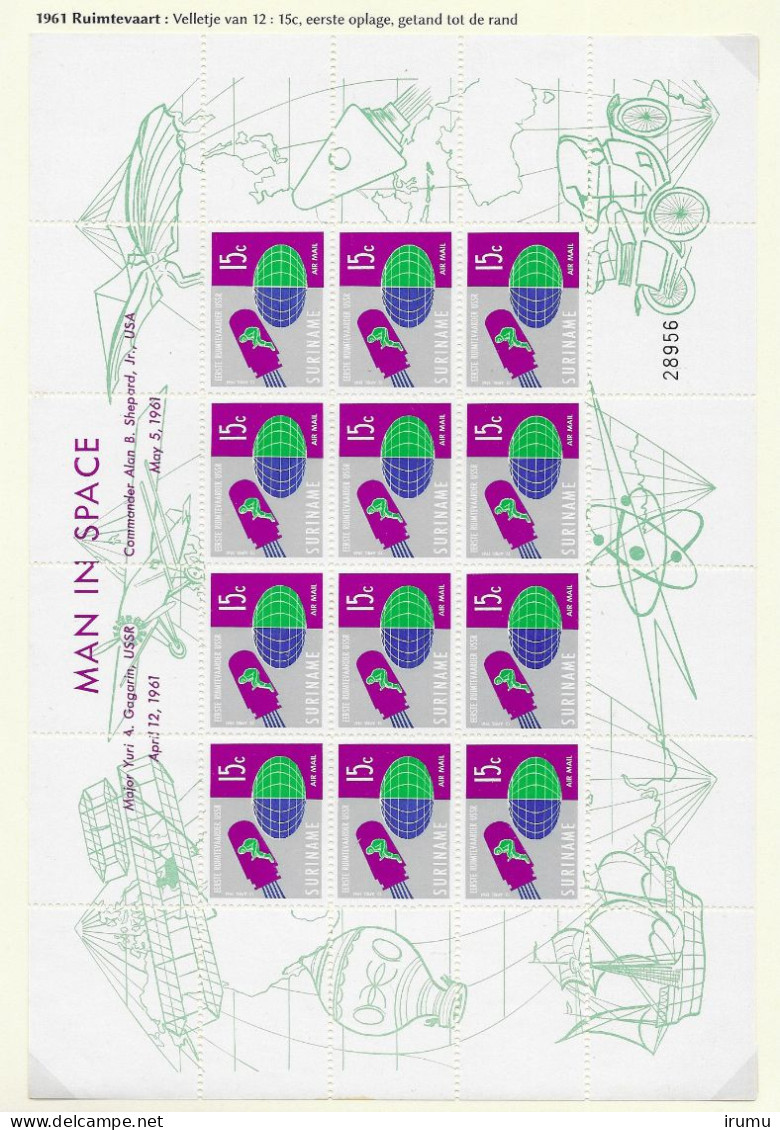 Suriname 1961, NVPH LP33-34 7 Van De 8 Velletjes Kw 130 EUR (SN 2612) - Surinam ... - 1975