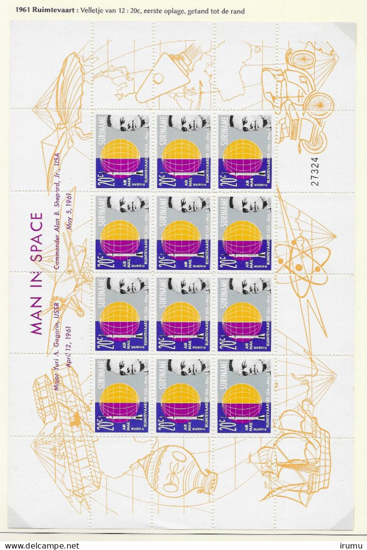 Suriname 1961, NVPH LP33-34 7 Van De 8 Velletjes Kw 130 EUR (SN 2612) - Suriname ... - 1975