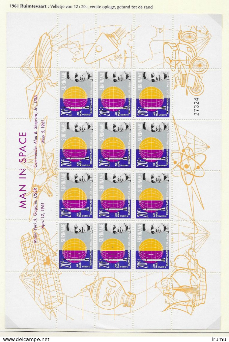 Suriname 1961, NVPH LP33-34 7 Van De 8 Velletjes Kw 130 EUR (SN 2612) - Surinam ... - 1975