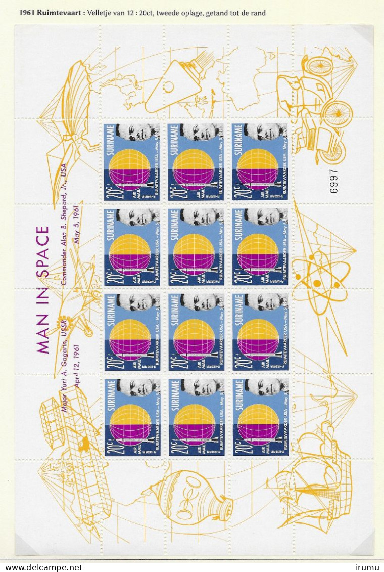 Suriname 1961, NVPH LP33-34 7 Van De 8 Velletjes Kw 130 EUR (SN 2612) - Suriname ... - 1975