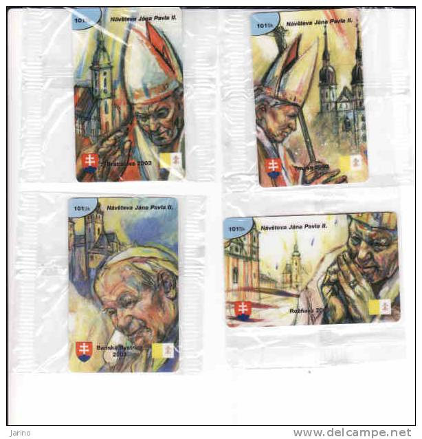 Pope John Paul II, Slovaquie Private Prepaid Sets In Blister, Tirage 1250 Pieces Only - Slovakia