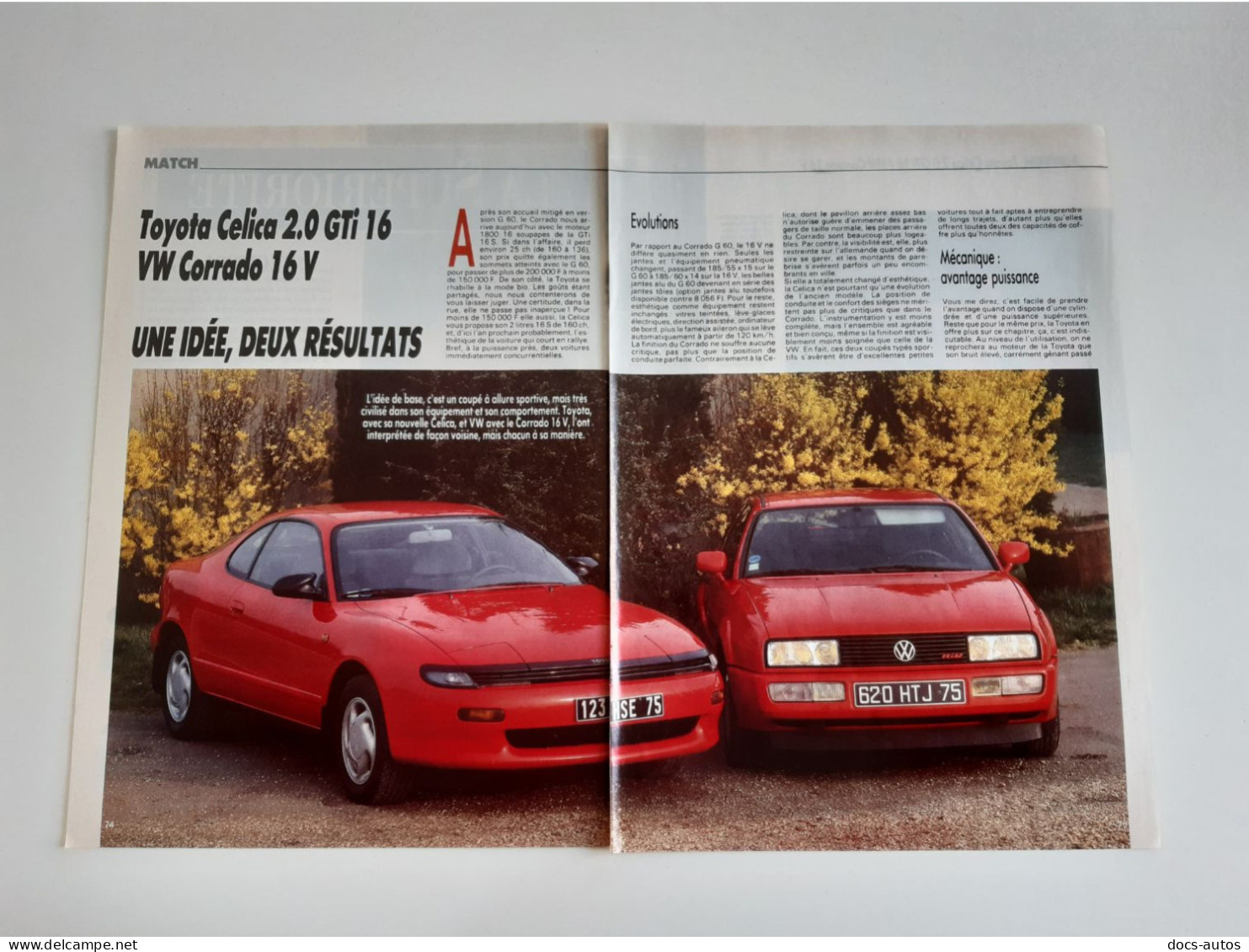 Toyota Celica / Volkswagen Corrado - Coupure De Presse Automobile - Voitures