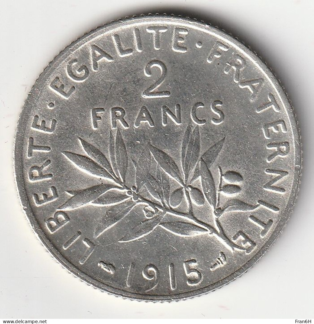 Semeuse 2 Franc Argent 1915 - Silver - - 2 Francs