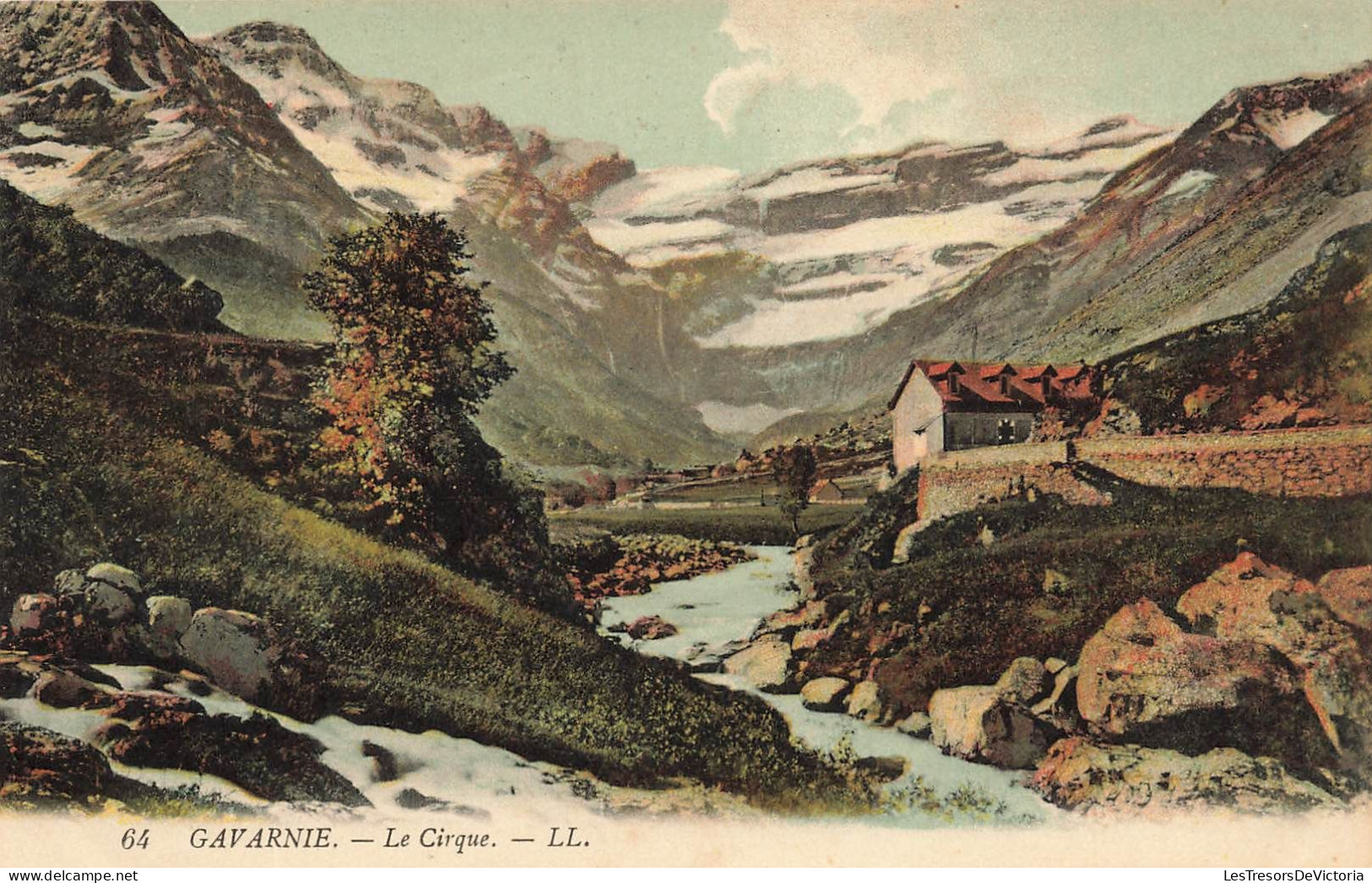 FRANCE - Gavarnie - Vue Générale Sur Le Cirque - L L - Une Maison - Vue Au Loin Des Montagnes - Carte Postale Ancienne - Argeles Gazost