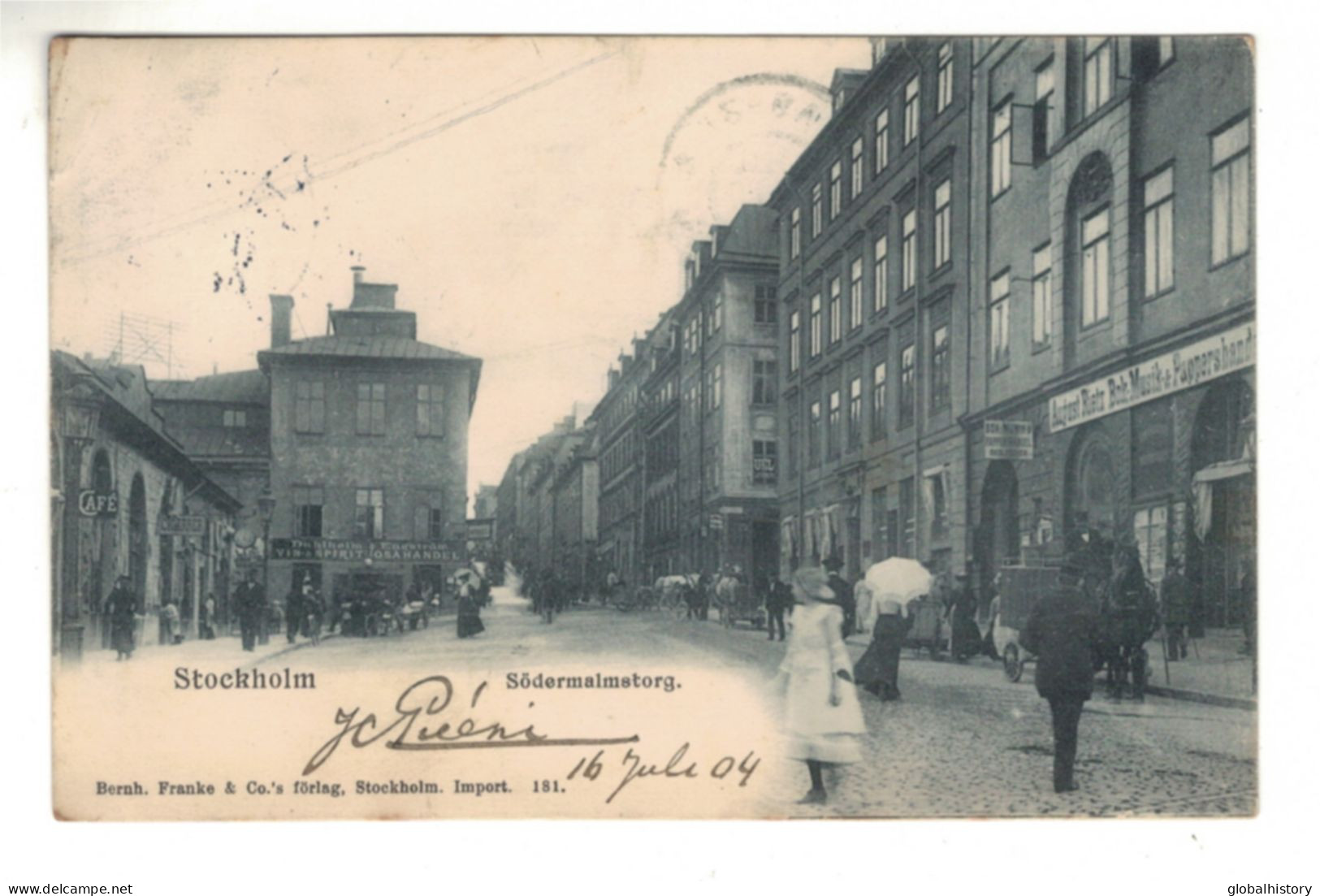 DH1780 - SWEDEN - STOCKHOLM - SÖDERMALMSTORG With SHOPS & CAFE - Sweden