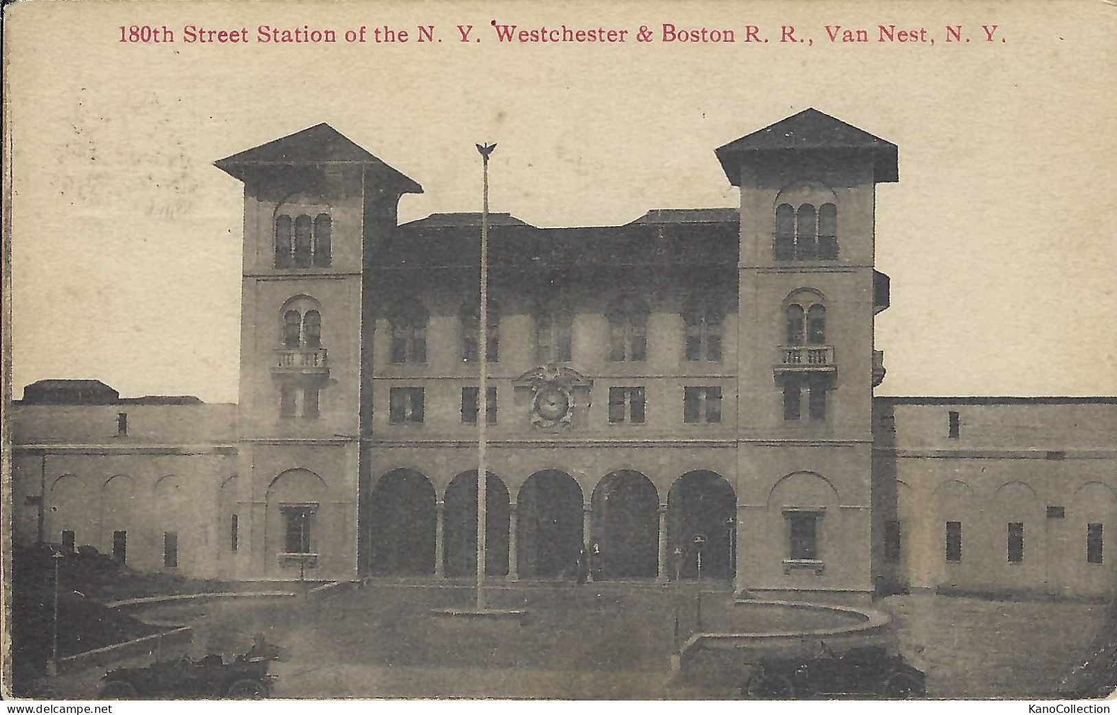 Van Nest, NY, 180th Street Station Of The N.Y. Westchester & Boston R.R., Gelaufen 1917 - Stazioni Senza Treni