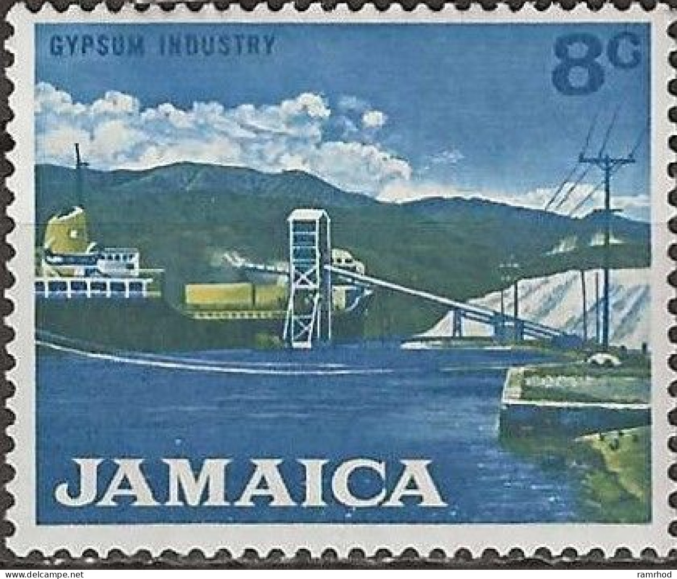 JAMAICA 1970 Decimal Currency - 8c Gypsum Industry MNH - Jamaica (1962-...)