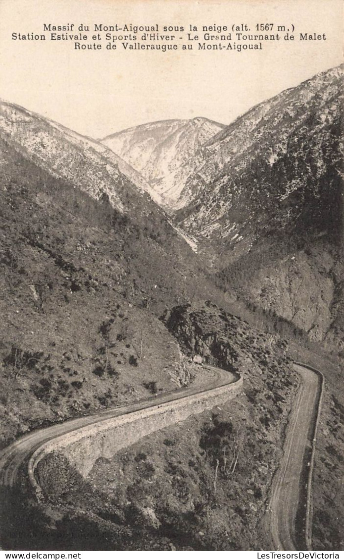 FRANCE - Massif Du Mont Aigoual Sous La Neige (Alt 1567 M) - Station Estivale Et Sports D'hiver - Carte Postale Ancienne - Le Vigan