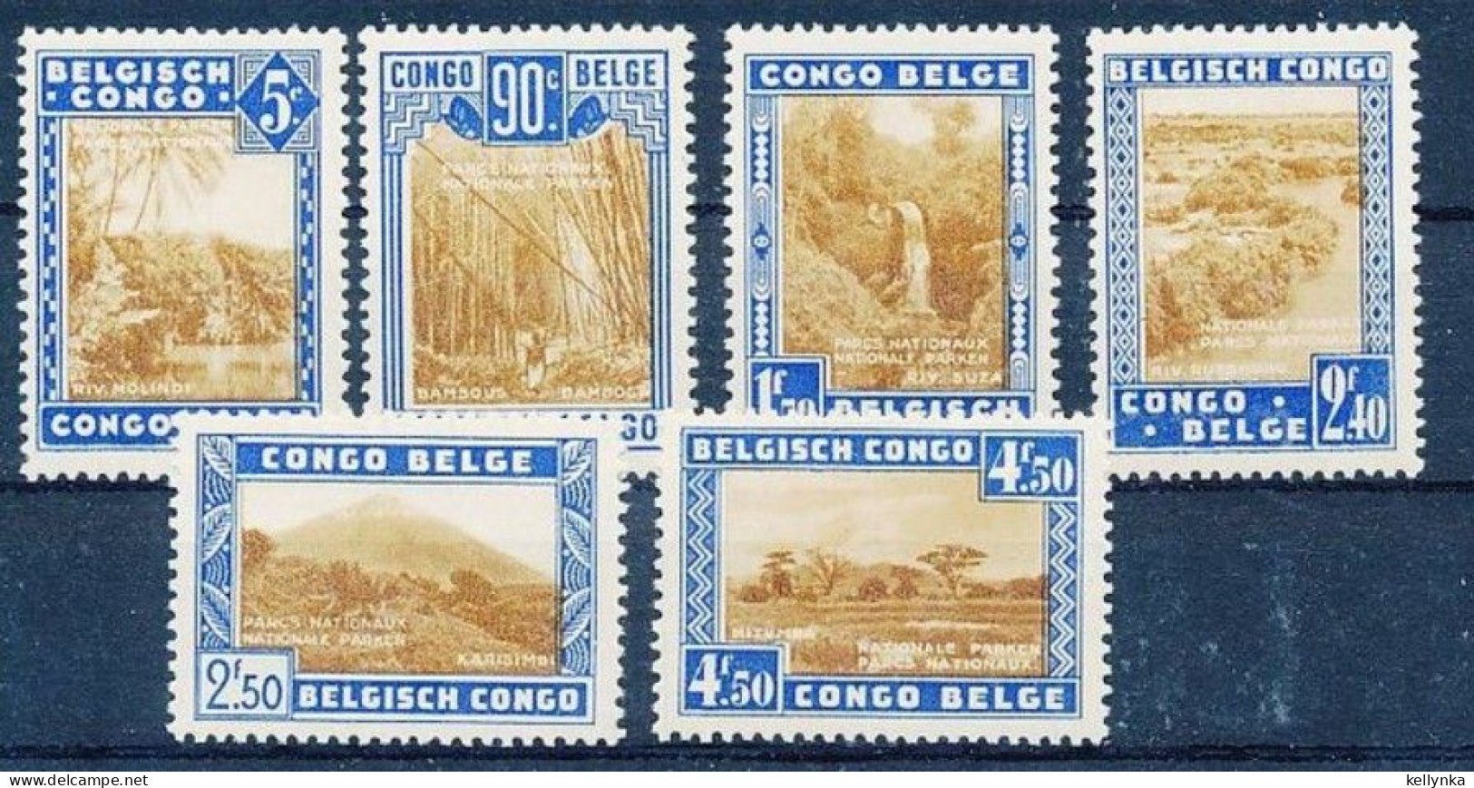 Congo Belge - 203/208 - Parcs Nationaux - 1938 - MH - Neufs