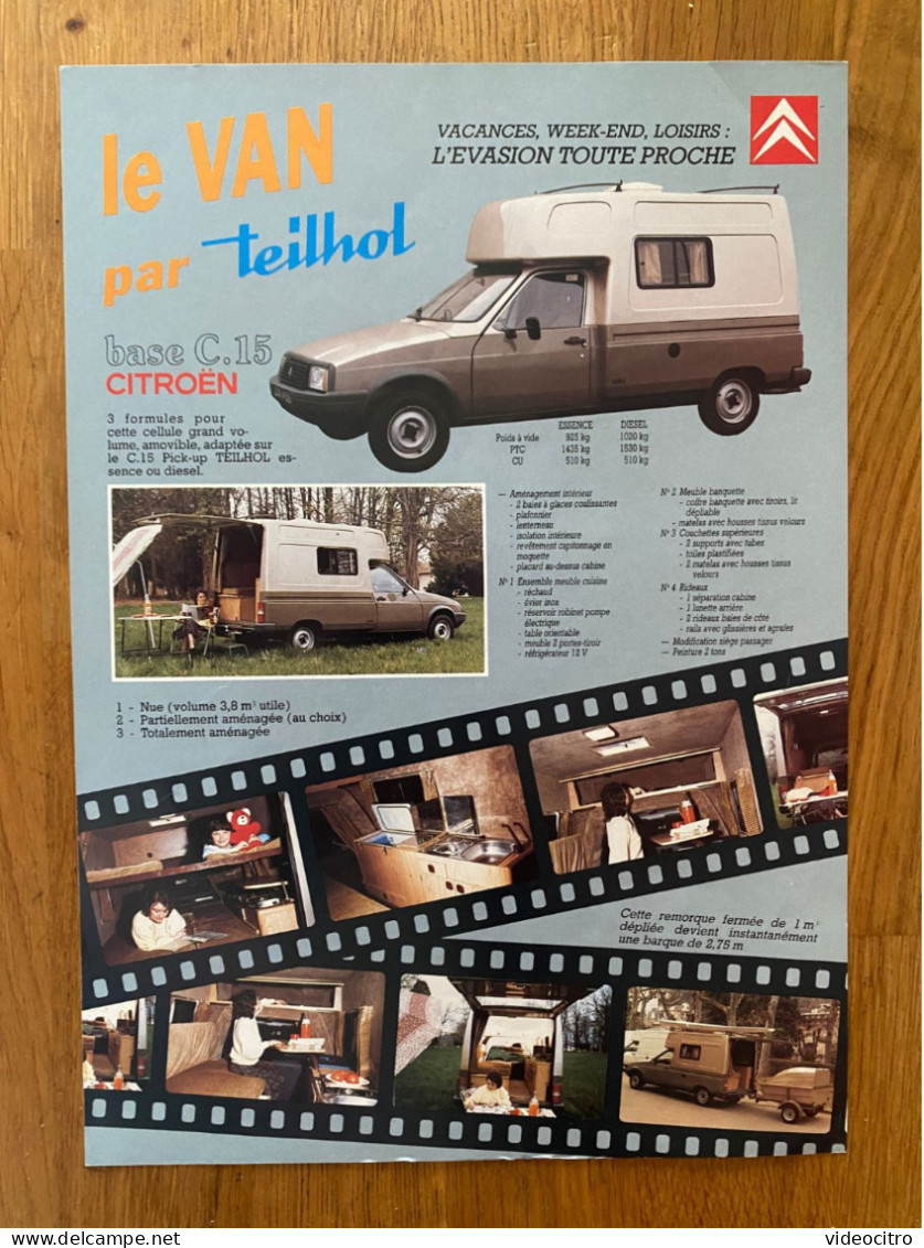 Catalogue - Brochure - Prospekt : Citroën C15  Le Van Et Vision Par Teilhol - Publicités