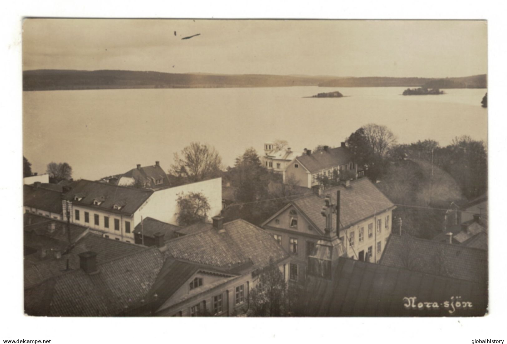 DH1792 - SWEDEN - NORA - SJÖIR - PANORAMA VIEW OVER THE VILLAGE & LAKE - Suède