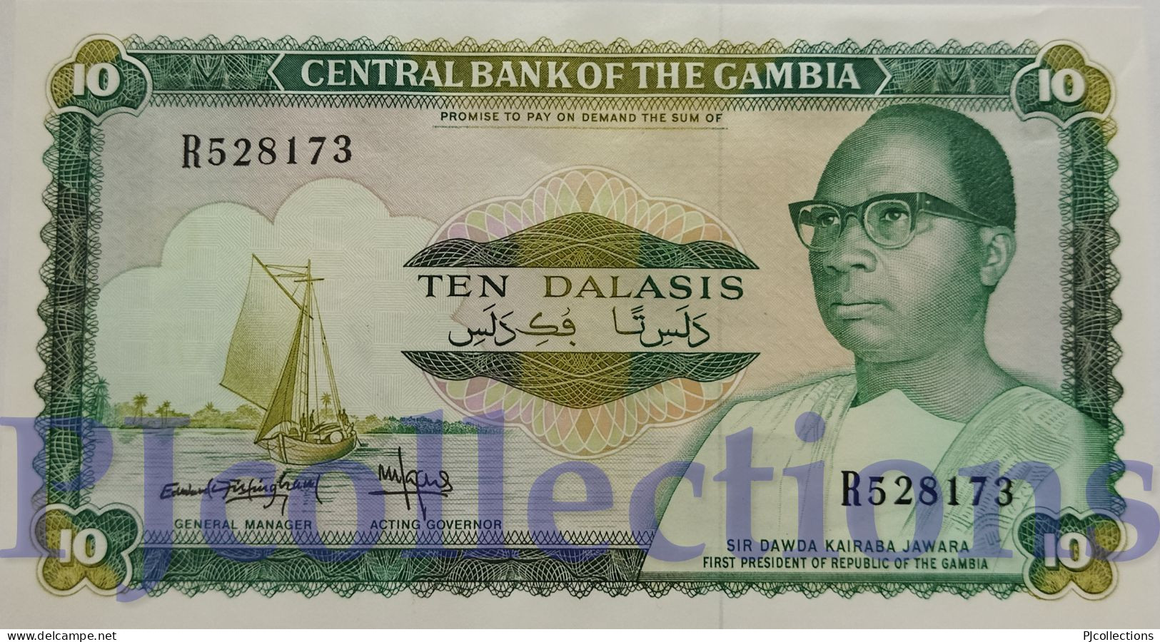 GAMBIA 10 DALASIS 1987/90 PICK 10b AUNC - Gambie