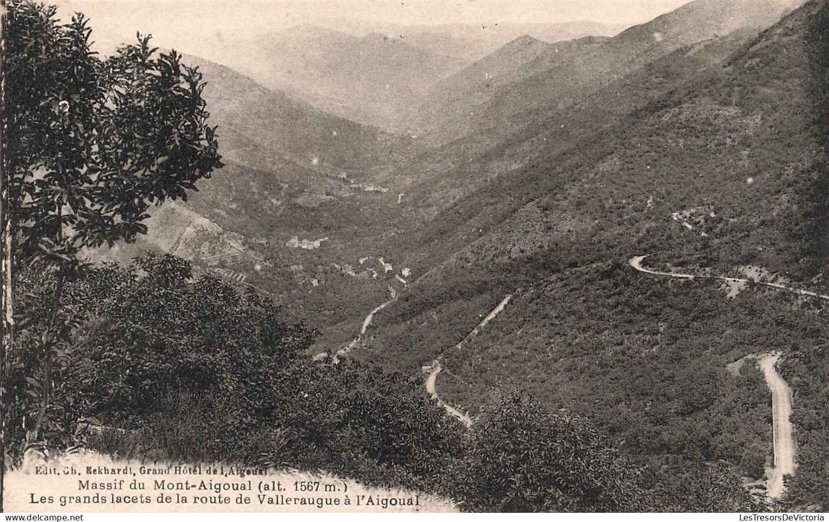 FRANCE - Massif Du Mont Aigoual Sous La Neige (Alt 1567 M) - Les Grands Lacets De La Route - Carte Postale Ancienne - Le Vigan