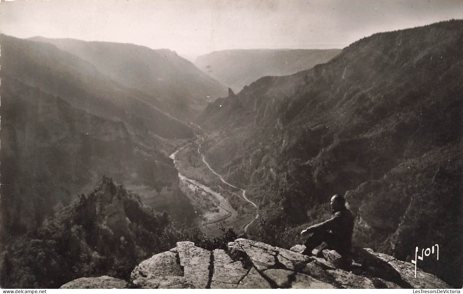 FRANCE - Les Gorges Du Tarn (Lozère) - Vue Prise Du "Point Sublime" - Vue Générale - Carte Postale Ancienne - Gorges Du Tarn