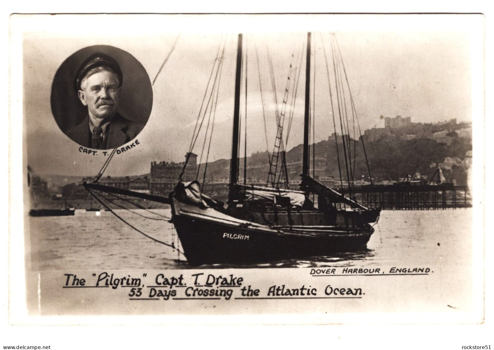 Captain Thomas Drake Crossed Atlantic April-June 1927, Here In Dover - Dover