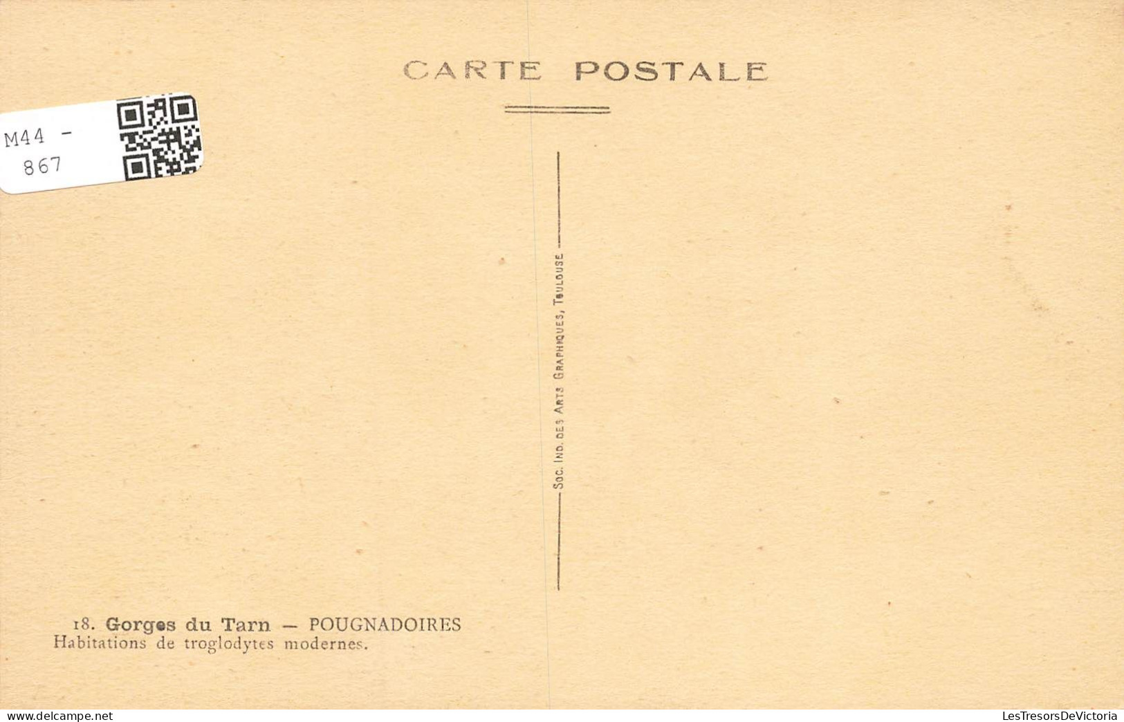 FRANCE - Les Gorges Du Tarn - Pougnadoires - Habitations De Troglodytes Moderne - Carte Postale Ancienne - Gorges Du Tarn